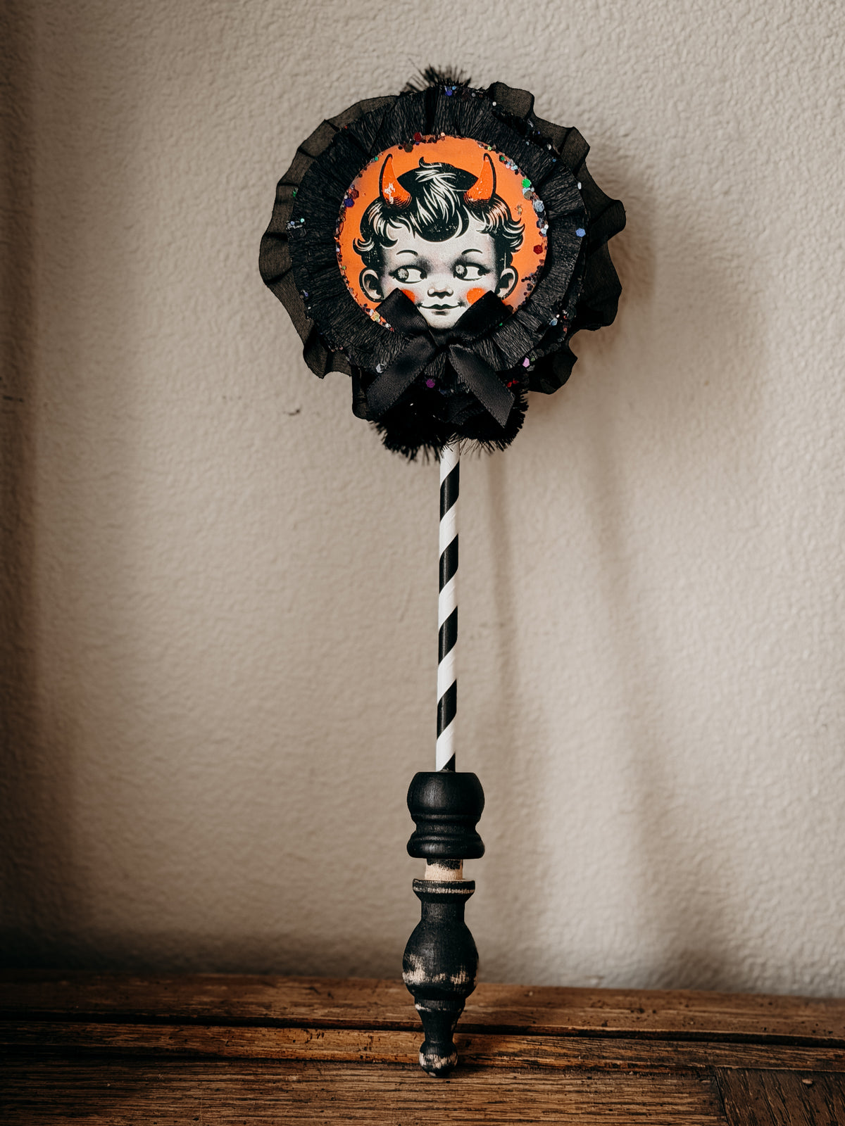 Vintage style paper mache noisemaker/rattle